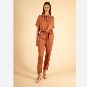 FRNCH Macy utility jumpsuit in Brick xs